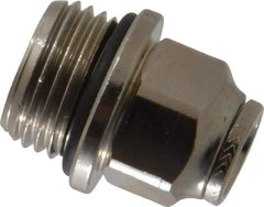 Norgren - 10mm Outside Diam, 1/2 Metric, Nickel Plated Brass Push-to-Connect Tube Male Connector - 260 Max psi, Tube to Metric Thread Connection, Nitrile O-Ring - Industrial Tool & Supply