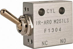 ARO/Ingersoll-Rand - 1/8" NPT Manual Mechanical Valve - 3-Way, 2 Position, Toggle/Manual & 0.2 CV Rate - Industrial Tool & Supply