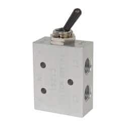 ARO/Ingersoll-Rand - 1/8" NPT Manual Mechanical Valve - 4-Way, 2 Position, Toggle/Manual & 0.2 CV Rate - Industrial Tool & Supply
