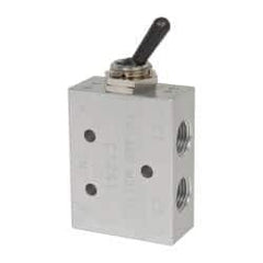 ARO/Ingersoll-Rand - 1/8" NPT Manual Mechanical Valve - 4-Way, 2 Position, Toggle/Manual & 0.2 CV Rate - Industrial Tool & Supply