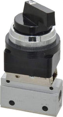 ARO/Ingersoll-Rand - 1/8" NPT Manual Mechanical Valve - 3-Way, 2 Position, Long Selector/Manual & 0.2 CV Rate - Industrial Tool & Supply