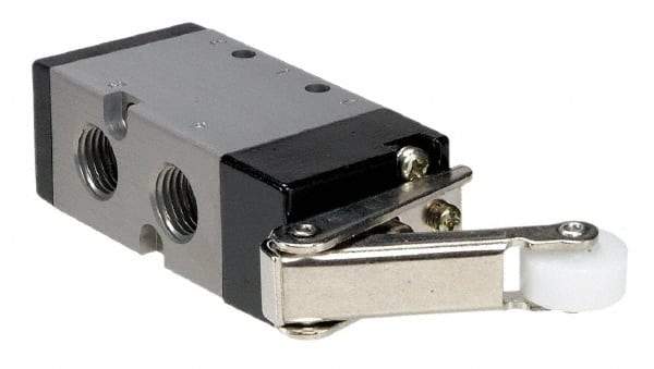 ARO/Ingersoll-Rand - 1/4" NPT Manual Mechanical Valve - 4-Way, 2 Position, Roller Lever/Spring & 0.7 CV Rate - Industrial Tool & Supply