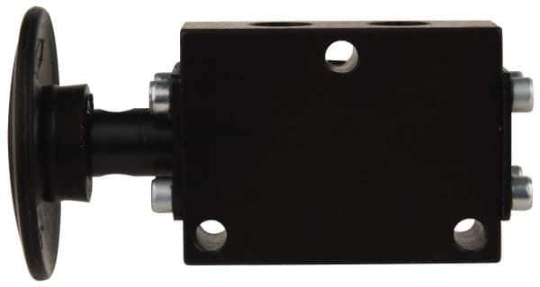 ARO/Ingersoll-Rand - 1/8" NPT Manual Mechanical Valve - 3-Way, 2 Position, Palm Button/Spring & 0.4 CV Rate - Industrial Tool & Supply