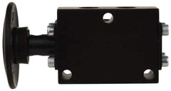 ARO/Ingersoll-Rand - 1/8" NPT Manual Mechanical Valve - 3-Way, 2 Position, Palm Button/Spring & 0.4 CV Rate - Industrial Tool & Supply