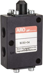 ARO/Ingersoll-Rand - 1/8" NPT Manual Mechanical Valve - 3-Way, 2 Position, Cam Stem/Spring & 0.4 CV Rate - Industrial Tool & Supply