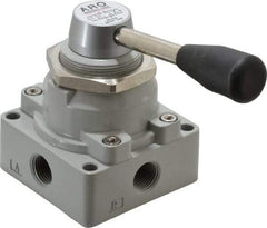 ARO/Ingersoll-Rand - 3/8" NPT Manual Mechanical Valve - 4-Way, 3 Position, Lever/Manual & 2 CV Rate - Industrial Tool & Supply