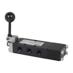 ARO/Ingersoll-Rand - 1/4" NPT Manual Mechanical Valve - 4-Way, 3 Position, Lever/Spring & 0.7 CV Rate - Industrial Tool & Supply