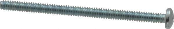 Value Collection - #10-24 UNC, 3" Length Under Head Phillips Drive Machine Screw - Pan Head, Grade 2 Steel, Zinc-Plated Finish, Without Washer - Industrial Tool & Supply