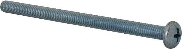 Value Collection - #10-32 UNF, 3" Length Under Head Phillips Drive Machine Screw - Pan Head, Grade 2 Steel, Zinc-Plated Finish, Without Washer - Industrial Tool & Supply