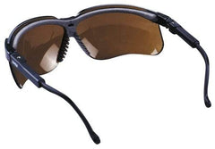 Uvex - Espresso Lenses, Framed Safety Glasses - Scratch Resistant, Earth Polycarbonate Frame, Adjustable Temples, Size Universal, Wrap Around - Industrial Tool & Supply