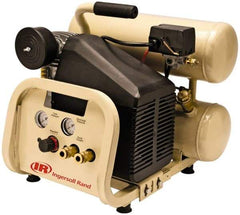 Ingersoll-Rand - 2 HP, 4.2 CFM Twin Stack Air Compressor - 4.0 Gallon Tank, 120 Amp, 125 Max psi, 120V - Industrial Tool & Supply