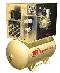 Ingersoll-Rand - 15 hp, 120 Gal Stationary Electric Horizontal Screw Air Compressor - Three Phase, 125 Max psi, 53 CFM, 460 Volt - Industrial Tool & Supply