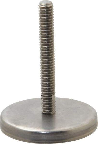 Gibraltar - 5/16-18 Bolt Thread, Stud Mount Leveling Pad & Mount - 250 Max Lb Capacity, 2.03" Base Diam, 2" Thread Length - Industrial Tool & Supply