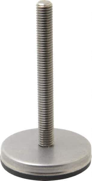 Gibraltar - 1/2-13 Bolt Thread, Stud Mount Leveling Pad & Mount - 500 Max Lb Capacity, 2.8" Base Diam, 4" Thread Length - Industrial Tool & Supply