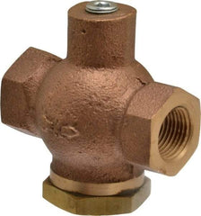 Kingston - 3/8" Brass Check Valve - Inline, FNPT x FNPT, 400 WOG - Industrial Tool & Supply