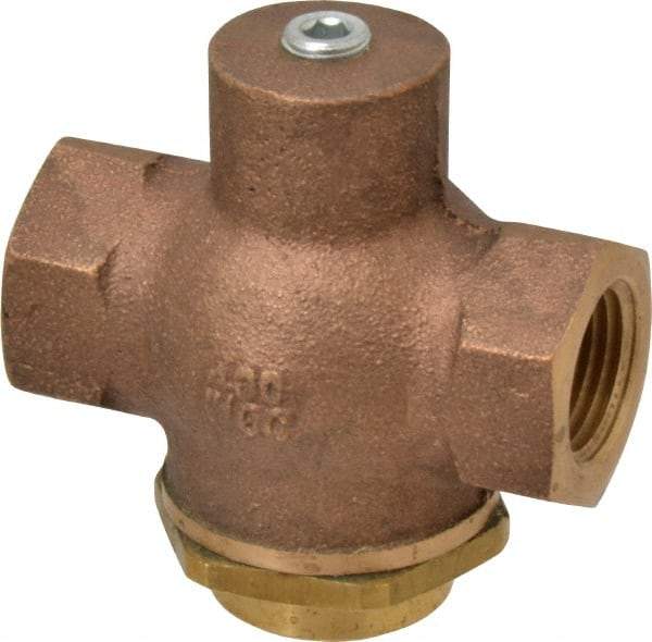 Kingston - 1/2" Brass Check Valve - Inline, FNPT x FNPT, 400 WOG - Industrial Tool & Supply
