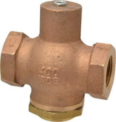 Kingston - 3/4" Brass Check Valve - Inline, FNPT x FNPT, 400 WOG - Industrial Tool & Supply