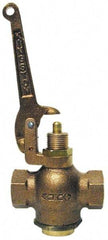 Kingston - 3/4" Pipe, 400 Max psi, Buna N Disc, Self Closing Control Valve - Pull Lever, FNPT x FNPT End Connections - Industrial Tool & Supply