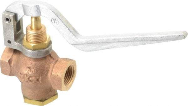 Kingston - 3/8" Pipe, 400 Max psi, Buna N Disc, Self Closing Control Valve - Squeeze Lever, FNPT x FNPT End Connections - Industrial Tool & Supply