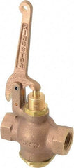 Kingston - 1/2" Pipe, 400 Max psi, Buna N Disc, Self Closing Control Valve - Pull Lever, FNPT x FNPT End Connections - Industrial Tool & Supply