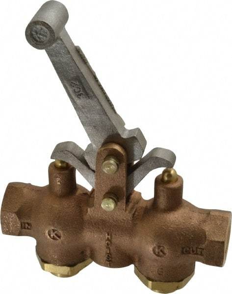 Kingston - 1/2" NPT Hoist Control Valve - Locking Style Lever & 200 Max psi - Industrial Tool & Supply