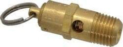 Kingston - 1/4" Inlet, ASME Safety Relief Valve - 100 Max psi, Brass - Industrial Tool & Supply
