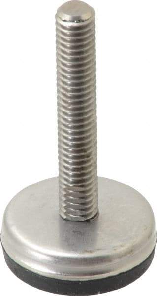 Gibraltar - 5/16-18 Bolt Thread, Stud Mount Leveling Pad & Mount - 250 Max Lb Capacity, 1.2" Base Diam, 1-1/2" Thread Length - Industrial Tool & Supply