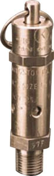Kingston - 1/2" Inlet, ASME Safety Relief Valve - 100 Max psi, Stainless Steel - Industrial Tool & Supply
