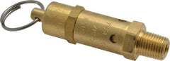 Kingston - 1/4" Inlet, ASME Safety Relief Valve - 175 Max psi, Brass - Industrial Tool & Supply