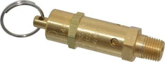 Kingston - 1/4" Inlet, ASME Safety Relief Valve - 200 Max psi, Brass - Industrial Tool & Supply