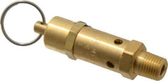Kingston - 1/4" Inlet, ASME Safety Relief Valve - 300 Max psi, Brass - Industrial Tool & Supply