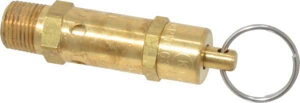 Kingston - 3/8" Inlet, ASME Safety Relief Valve - 150 Max psi, Brass - Industrial Tool & Supply