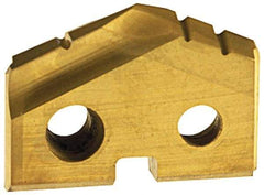 Allied Machine and Engineering - 17mm Diam x 1/8" Thick, Seat Code 0, 132° Included Angle Spade Drill Insert - TiN Coated, Carbide, Grade K20, Series T-A - Industrial Tool & Supply
