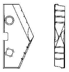 Allied Machine and Engineering - 2-9/32" Diam x 5/16" Thick, Seat Code 4, Spade Drill Insert - TiN Coated, High Speed Steel, Series T-A - Industrial Tool & Supply