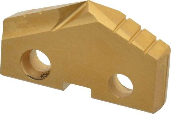 Allied Machine and Engineering - 1-13/32" Diam x 1/4" Thick, Seat Code 3, 132° Included Angle Spade Drill Insert - TiN Coated, Cobalt, Series GEN2 T-A - Industrial Tool & Supply