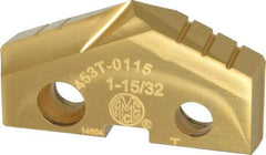 Allied Machine and Engineering - 1-15/32" Diam x 1/4" Thick, Seat Code 3, 132° Included Angle Spade Drill Insert - TiN Coated, Cobalt, Series GEN2 T-A - Industrial Tool & Supply