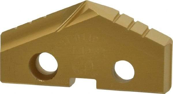 Allied Machine and Engineering - 1-19/32" Diam x 1/4" Thick, Seat Code 3, 132° Included Angle Spade Drill Insert - TiN Coated, Cobalt, Series GEN2 T-A - Industrial Tool & Supply