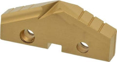 Allied Machine and Engineering - 2-1/32" Diam x 5/16" Thick, Seat Code 4, 132° Included Angle Spade Drill Insert - TiN Coated, High Speed Steel, Series GEN2 T-A - Industrial Tool & Supply
