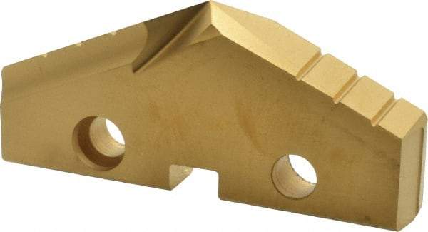Allied Machine and Engineering - 2-3/32" Diam x 5/16" Thick, Seat Code 4, 132° Included Angle Spade Drill Insert - TiN Coated, High Speed Steel, Series GEN2 T-A - Industrial Tool & Supply