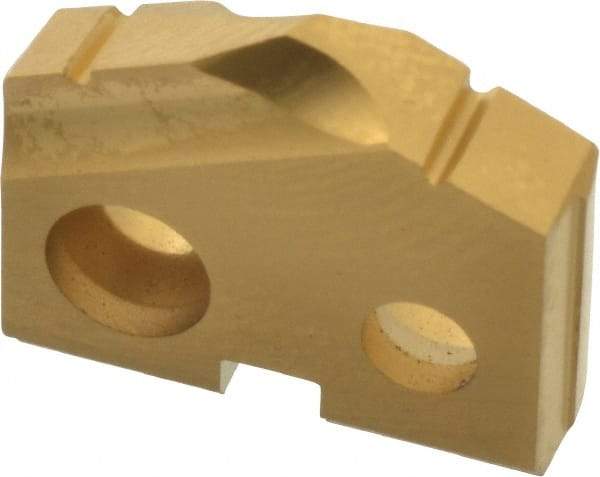 Allied Machine and Engineering - 17/32" Diam x 1/8" Thick, Seat Code 0, 132° Included Angle Spade Drill Insert - TiN Coated, Carbide, Grade K20, Series T-A - Industrial Tool & Supply