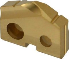 Allied Machine and Engineering - 9/16" Diam x 1/8" Thick, Seat Code 0, 132° Included Angle Spade Drill Insert - TiN Coated, Carbide, Grade K20, Series T-A - Industrial Tool & Supply