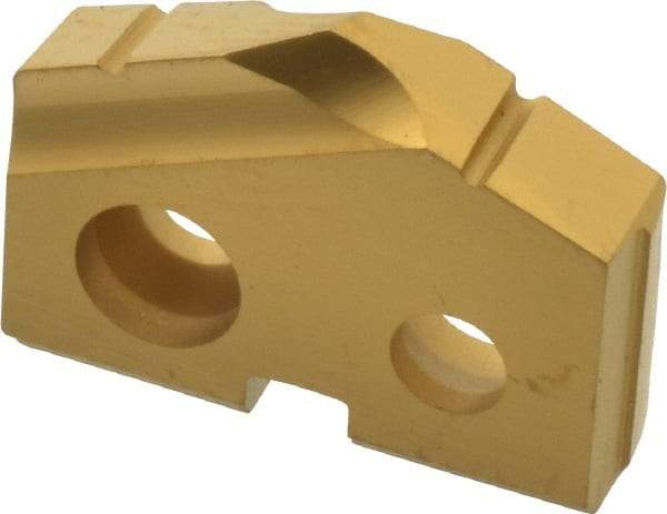 Allied Machine and Engineering - 37/64" Diam x 1/8" Thick, Seat Code 0, 132° Included Angle Spade Drill Insert - TiN Coated, Carbide, Grade K20, Series T-A - Industrial Tool & Supply