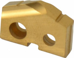 Allied Machine and Engineering - 19/32" Diam x 1/8" Thick, Seat Code 0, 132° Included Angle Spade Drill Insert - TiN Coated, Carbide, Grade K20, Series T-A - Industrial Tool & Supply