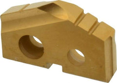 Allied Machine and Engineering - 21/32" Diam x 1/8" Thick, Seat Code 0, 132° Included Angle Spade Drill Insert - TiN Coated, Carbide, Grade K20, Series T-A - Industrial Tool & Supply