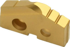 Allied Machine and Engineering - 11/16" Diam x 1/8" Thick, Seat Code 0, 132° Included Angle Spade Drill Insert - TiN Coated, Carbide, Grade K20, Series T-A - Industrial Tool & Supply