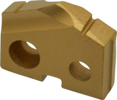 Allied Machine and Engineering - 17/32" Diam x 1/8" Thick, Seat Code 0, 132° Included Angle Spade Drill Insert - TiN Coated, Carbide, Grade P40, Series T-A - Industrial Tool & Supply