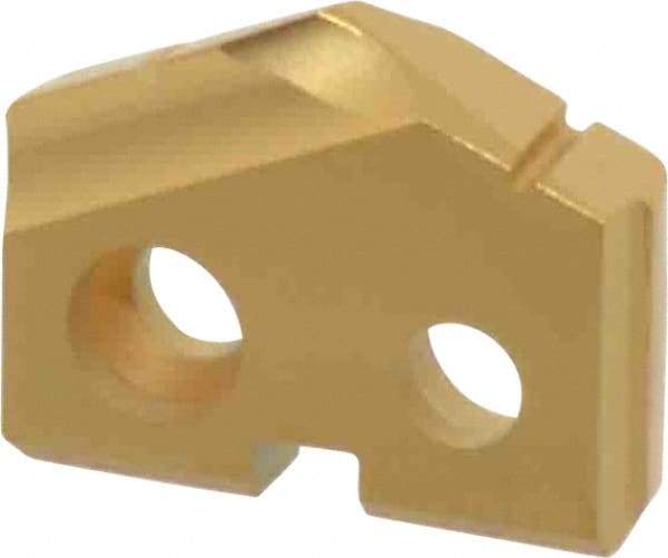 Allied Machine and Engineering - 9/16" Diam x 1/8" Thick, Seat Code 0, 132° Included Angle Spade Drill Insert - TiN Coated, Carbide, Grade P40, Series T-A - Industrial Tool & Supply