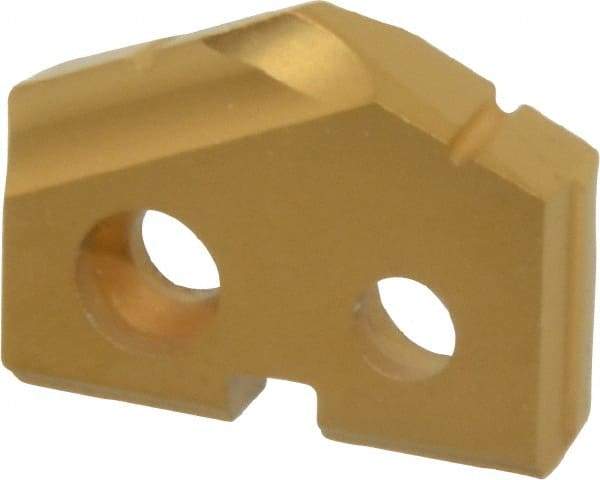 Allied Machine and Engineering - 19/32" Diam x 1/8" Thick, Seat Code 0, 132° Included Angle Spade Drill Insert - TiN Coated, Carbide, Grade P40, Series T-A - Industrial Tool & Supply