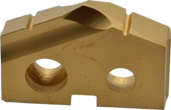 Allied Machine and Engineering - 5/8" Diam x 1/8" Thick, Seat Code 0, 132° Included Angle Spade Drill Insert - TiN Coated, Carbide, Grade P40, Series T-A - Industrial Tool & Supply