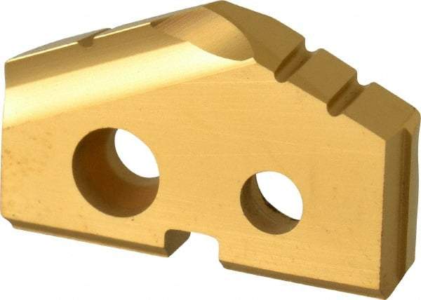 Allied Machine and Engineering - 11/16" Diam x 1/8" Thick, Seat Code 0, 132° Included Angle Spade Drill Insert - TiN Coated, Carbide, Grade P40, Series T-A - Industrial Tool & Supply